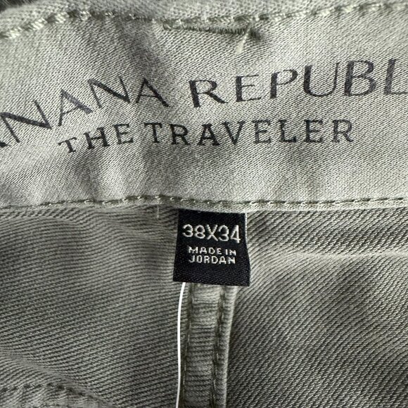 Banana Republic The Traveler Slim Pants Mens 38x34 Green Stretch NWT PT-2611 - Picture 12 of 16